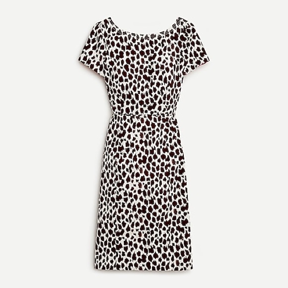 Petite VBack Dress Giraffe Printed BiStretchCotton - Picture 3 of 7